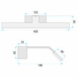 Bad LED-Wandleuchte SWE010-1W 43cm BLACK