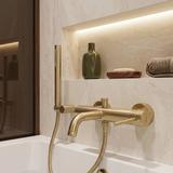 Badkarsblandare Rea Lungo Diamond Brush Gold