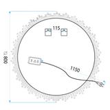 VÄGGSPEGEL LED 80 cm X013