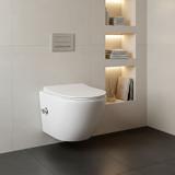 wandhängendes WC REA Carlo Lux Rimless mit Bidetfunktion