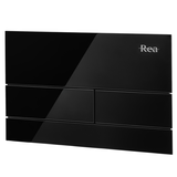 WC öblítő gomb K011A-Q és Slim024N Rea T Black Glass