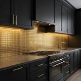 Mosaik Dekor P14014 30x30cm Gold Glass