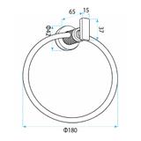 Bathroom hanger Ring 81307 Virro Brush Gold