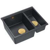 Granitspülbecken Logan 150 Black Metallic