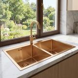 Diskho i rostfritt stål REA Joel BRUSH COPPER