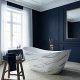 Freistehende Acrylbadewanne Ferrano Slim Nature 170