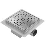 Scarico lineare REA DOTS 150x150 Nickel Brush