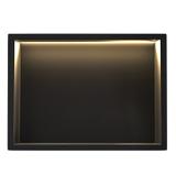 WANDEINBAU-BADEZIMMERREGAL LED 30x45 black