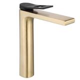 Wastafelkraan Rea Soul Black/Gold Brush High