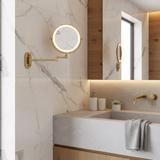 Mirror LED Glow Brush Gold