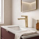 Tvättställsblandare PREMIUM REA Maxim Brush Gold Low
