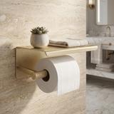 Toilettenpapierhalter mit Ablage 6613 Modern Gold Brush