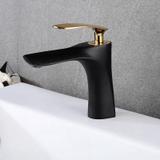 Waschbeckenarmatur Rea Orbit Black Gold low