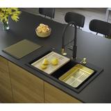 Granitspülbecken MARC 110 WORKSTATION Black