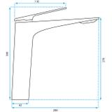 Waschbeckenarmatur Rea AVALON titanium High