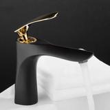 Waschbeckenarmatur Rea Orbit Black Gold low