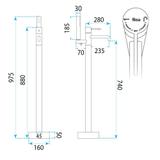Free-standing faucet Rea Lungo Diamond Gold