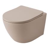 Set: Wall-Hung WC Bowl Focus + Countertop Washbasin Rea Focus Taupe