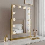 Spiegel LED HOLLYWOOD L.Gold 30x40