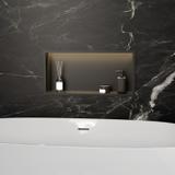 WANDEINBAU-BADEZIMMERREGAL LED 30x60 black