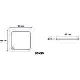 Душевой поддон Rea Savoy White  90x90