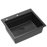 Granitspülbecken KURT 110 WORKSTATION Black