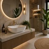 Countertop Basin Rea Belinda Gold Edge