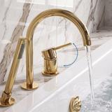 3-Hole Bathtub Faucet Rea Lungo Gold