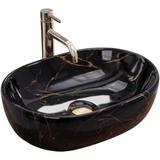 Aufsatzwaschbecken Rea Amelia Black Marble shiny