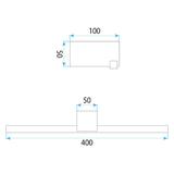 LED аплик за баня SWE049-1W 40 cm Black