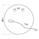Spiegel LED 100cm BAS