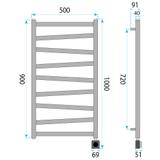 Električni radijator Rea Tevo 90X50 Grey
