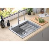 Granitspülbecken KURT 110 WORKSTATION Grey Metallic