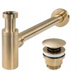 Sifón de lavabo Klik-Klak Universal Brushed Gold MAT