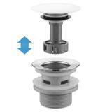 Washbasin siphon with click-clack drain REA Flow White