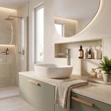 Bathroom faucet Rea Grace Brush Nickel High