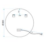 Oglindă LED 80cm MMJ Black