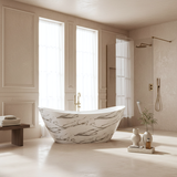 Freistehende Acrylbadewanne Ferrano Slim Nature 170