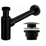 Waschbecken-Siphon Klik-Klak Universal Rea Schwarz Old Black