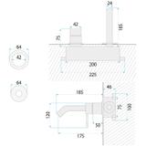 Wall Mounted faucet REA Venti Brush Gold