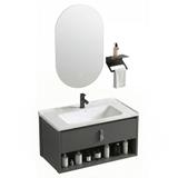 Badezimmermöbel-Set mit Waschbecken Toledo 80cm Grey