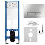 Montagerahmen Unterputz-Set Slim 024N für WC-Becken mit HD-Taste Satin