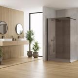 Sprchová zástěna Rea Flexi Brown / Black 80
