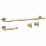 Badezimmer-Accessoire-Set Ari Brush Gold 4-teilig