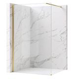 Duschwand Rea Flexi Transparent / Brush Gold 80