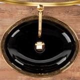Countertop washbasin REA Margot Gold / Black