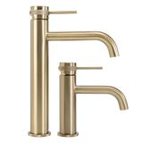 Bathroom faucet Rea Lungo Grip Brush Gold high