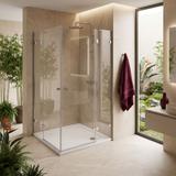 Acryl Duschwanne Rea Belmond White 80x80 Chrome