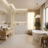 Duschwand Rea Flexi Transparent / Gold 140