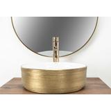 Countertop Basin Rea Sami White Brush Gold